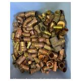 Group of Copper and Brass Plumbing Fittings