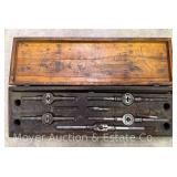 Antique Tap and Die Set, in Original Wood Box