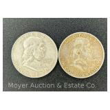 (2) Franklin Half Dollars, 1949 and 1953
