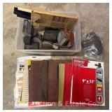 Group of Asst. Sandpaper, Sanding Blocks, Steel Wool, Etc.