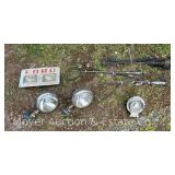 Group of Vintage CB Antennas, Spot Lights, Spartan Siren, Ford Light Rider, Etc.