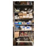 Contents of Garage Shelf, Plumbing Parts, PVC, Vents, P Traps, Etc.