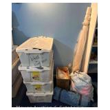 Group of Sewing Supplies, Fabric, Thread, Etc.