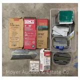 Group of Finishing Nails and Staples
