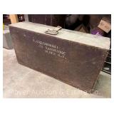 Antique Wooden Tool Chest with Antique Hand Tools, Planes, Saws, Etc.