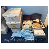 Group of Sewing Supplies, Fabric, Thread, Etc.