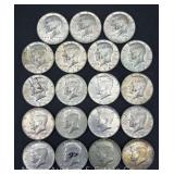 (19) 1968 Kennedy Half Dollars