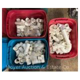 (3) Totes of 2" PVC Fittings