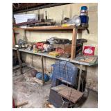 Contents of Basement Shelves, Electrical, Tools, Bowling Balls, Band Saw, Etc.
