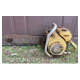 Vintage Clinton Chainsaw, Turns Over, 24" Bar