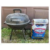 BBQ Pro Tabletop Charcoal Grill with Partial Bag of Charcoal