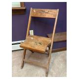 Alden Hook and Ladder Co. Wood Folding Chair