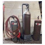 (2) Acetylene Tanks with Carbon Dioxide Tank
