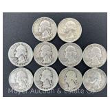 (10) Washington Silver Quarters
