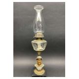 Figural 'Knight' Oil Lamp, 21'h