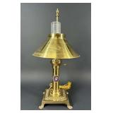 Decorative Brass Titanic Table Lamp, 20' Tall Overall
