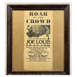 Original Joe Louis 'Roar of the Crowd' Flyer, 6'x12.5'