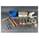 Hay Hook, Flag Pole Brackets, Hardware, Enamel Pot, Etc.