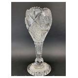 Cut Crystal Vase, 12'h