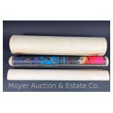 (3) Vintage Black Light Psychedelic Posters, Including Snoopy Black Barron, 22'w