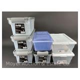 Group of Small Plastic Storage Totes
