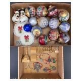 Group of Christmas Ornaments and Christmas Decorations