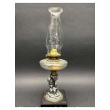 Figural Oil Lamp, 17'h