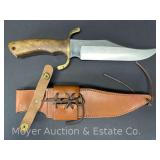 Boker Fixed Blade Knife, Solingen Germany, with Sheath, 13' Long