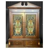Cherry 'Raptor' Double-Door Gun Cabinet by Paul E. Kuhns, Excellent Condition, 56'w x 20'd x 78'h