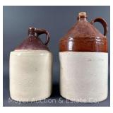 (2) Stoneware Jugs, 12'-14'h