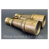 Antique Brass Binoculars, Unmarked, 6'h