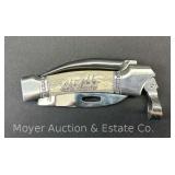 Sam McDowell 'Fair Winds and Following Seas' Scrimshaw Carved Pocket Knife, 2005