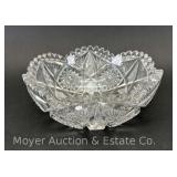 Libby Cut Crystal Bowl, 8.25'w