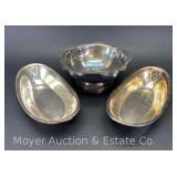 (3) Pieces of US Navy Silver Plate, From USS Saratoga, See Photos for Sticker on Bottom, 10'-12'w