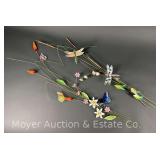 (2) Bovano of Cheshire Enamel Art Wall Hangings of Butterflies and Dragon Flys, 35'h