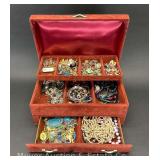 Group of Costume and Fashion Jewelry, in Jewelry Box