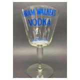 Hiram Walker's Vodka Large Advertising Martini Glass, 12.5'h