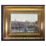 Johan Hendrik van Mastenbroek(1875-1945 Netherlands) Watercolor Painting, Gold Frame, 17'x21'