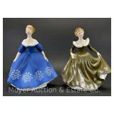 (2) Royal Doulton 'Nina' and 'Geraldine' Figures, 7.5'h