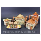 (2) Keele St. Pottery Pitchers and Cream/Sugar, with Other Japan Salt/Pepper