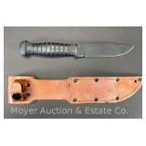 Colonial USN Fixed Blade Knife, Re-Issue, with Sheath, 10' Long