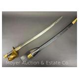 Ames Reproduction M1862 US Naval Cutlass, with Scabbard, 32' Long