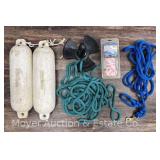 New 15lb Boat Anchor, Anchor Line, Dock Lines and Bumpers