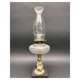 Figural Oil Lamp, 19'h