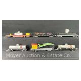 Group of Asst. S Gauge Freight Cars, Crane Car, Etc.