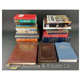 Group of Asst. Books, Biblical, Fishing, Historical, Black & Decker, Etc.