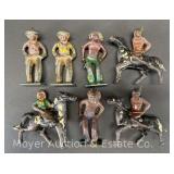 Group of Cast Iron Cowboys and Indians