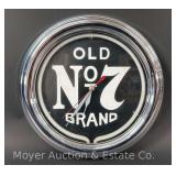 Old No. 7 Brand Neon Clock, Modern, 12.5'w