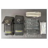 Leatherman Charge Titanium Multitool, with Two Cases, Bits, Etc.