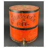 Antique Wooden 5 Gallon Impervious Safety Oil Kerosene Can, with Spigot, 13'h x 13.5'w